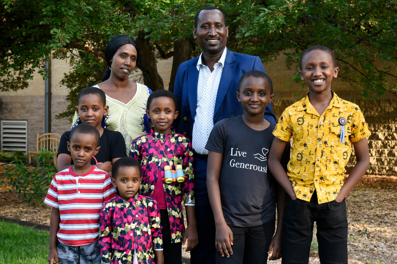 A refugee family from The Democratic Republic of Congo